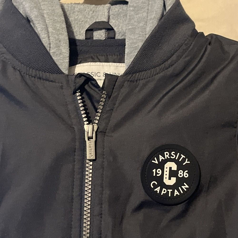 Carters Classic‎ And Unique Boys Zip Up Lined Hoodie Jacket  Size 4 Varsity Capt - Picture 2 of 4